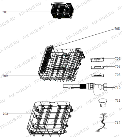 Взрыв-схема посудомоечной машины Gorenje GS62215W (730012) - Схема узла 07