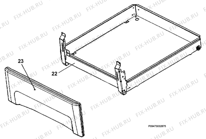 Взрыв-схема плиты (духовки) Electrolux EKK510504W - Схема узла Section 2