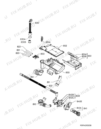 Взрыв-схема стиральной машины Electrolux EW7W6661S7 - Схема узла Hydraulic System 272