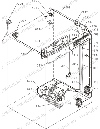 Взрыв-схема стиральной машины Gorenje WA72167 (310301, PS21/160) - Схема узла 04