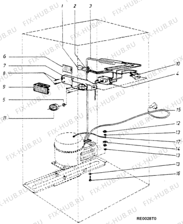 Взрыв-схема холодильника Indesit ETME152ECO (F018627) - Схема узла