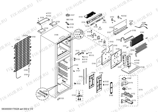 Схема №3 KSU445406Y BOSCH с изображением Направляющая для холодильной камеры Bosch 00448931