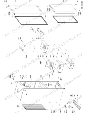 Схема №1 BLF 8121 OX с изображением Вноска для холодильника Whirlpool 481011113491