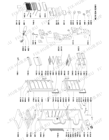 Схема №1 ARC7472 (F091999) с изображением Другое для холодильника Indesit C00359105