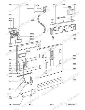 Схема №2 GSXK 7421 с изображением Блок управления для посудомоечной машины Whirlpool 481221838612