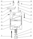 Схема №1 291501 (729777, TEG 0520 U/A) с изображением Труба для электроводонагревателя Gorenje 471950