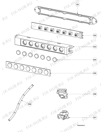 Взрыв-схема вытяжки Electrolux EFC9536U - Схема узла Section 2