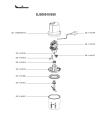 Схема №1 DJ300510/350 с изображением Элемент корпуса для блендера (миксера) Moulinex SS-1530000814