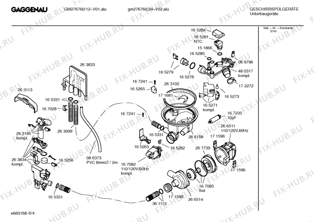 Схема №6 GM276760 с изображением Набор кнопок для посудомойки Bosch 00416418