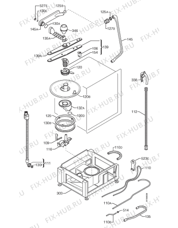 Взрыв-схема посудомоечной машины Rex RS3TGS - Схема узла Hydraulic System 272