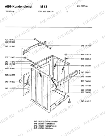 Схема №6 WH 651 - W с изображением Запчасть для стиралки Aeg 8996452208508