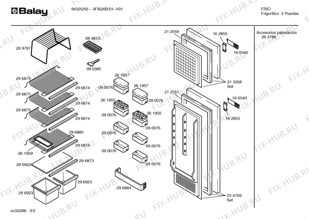 Схема №2 F6261/01 F6261 с изображением Уплотнитель двери для холодильной камеры Bosch 00212559