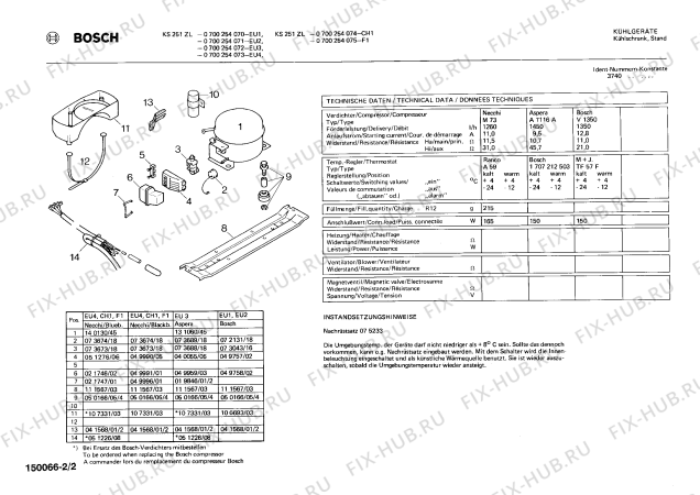 Взрыв-схема холодильника Bosch 0700254074 KS251ZL - Схема узла 02