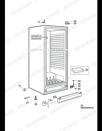 Взрыв-схема холодильника Elektro Helios KS3938X - Схема узла C10 Cabinet