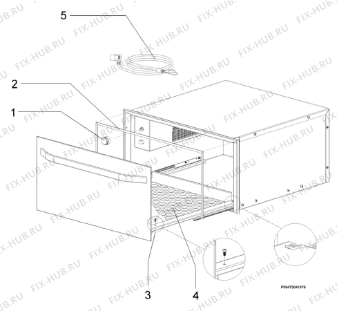 Взрыв-схема микроволновой печи Aeg Electrolux KD82903E - Схема узла Section 5