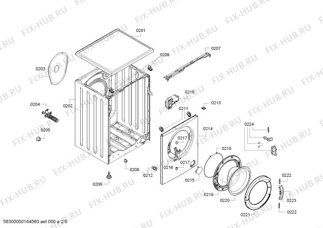 Взрыв-схема стиральной машины Profilo CM08020LTR SMART 6 - Схема узла 02