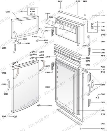 Взрыв-схема холодильника Gorenje RF2816 (170563, GDX28H) - Схема узла 04