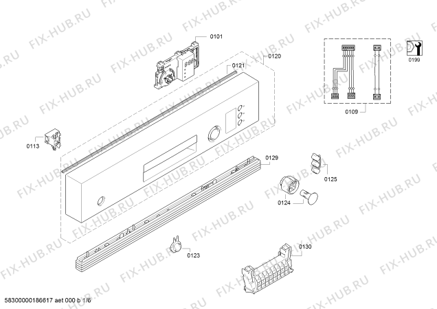 Схема №6 SMI50D44EU SilencePlus с изображением Ручка для посудомоечной машины Bosch 00659324