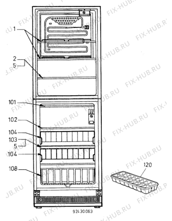 Взрыв-схема холодильника Unknown QT111R - Схема узла C10 Interior