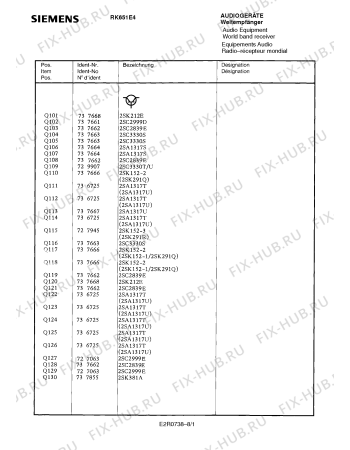 Схема №8 RK651E4 с изображением Сервисная инструкция для звукотехники Siemens 00535350