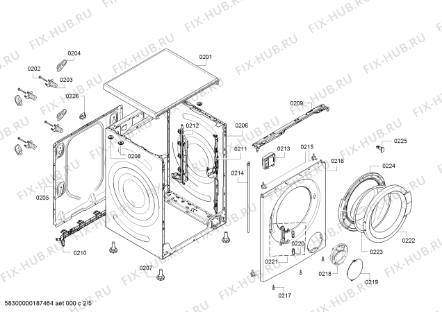 Схема №5 WM14T680GC IQ700 intelligent dosing system с изображением Модуль управления, запрограммированный для стиральной машины Siemens 12008955