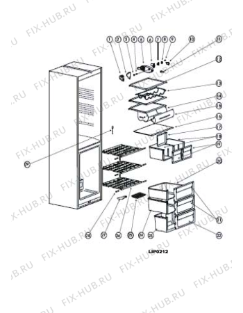 Взрыв-схема холодильника Hotpoint-Ariston RMBA2185L (F048634) - Схема узла