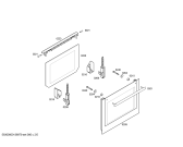 Схема №5 HB10AB550W H.SE.NP.LK/.IN.GLASS.S5a.X.ME///// с изображением Передняя часть корпуса для электропечи Siemens 00672901