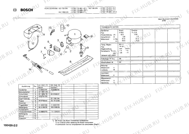 Взрыв-схема холодильника Bosch 0702175018 KS178ERI - Схема узла 02