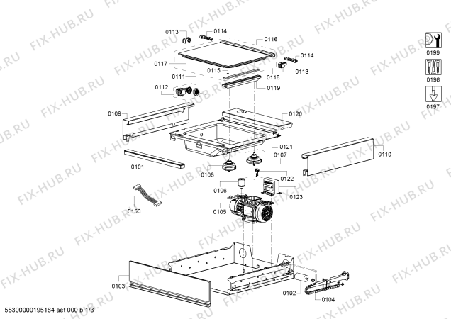 Схема №3 DV461110 с изображением Мотор для шкафа для подогрева посуды Bosch 00145816