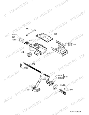 Взрыв-схема стиральной машины John Lewis JLBIWD1405 - Схема узла Hydraulic System 272