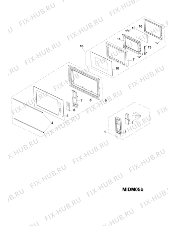 Взрыв-схема микроволновой печи Ariston MWKA2221Q (F087583) - Схема узла