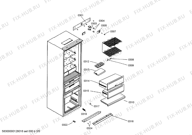 Схема №5 IC550129 с изображением NTC-сопротивление для холодильника Bosch 00644919