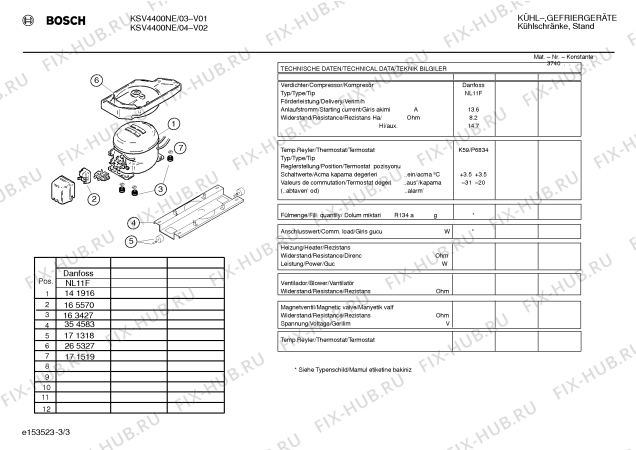 Схема №3 KSV4400NE с изображением Дверь для холодильной камеры Bosch 00215120