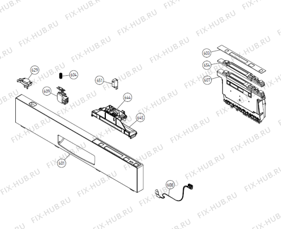 Взрыв-схема посудомоечной машины Gorenje DM 95 Exklusiv SF   -M-Grey FI (900001274, DW20.4) - Схема узла 06