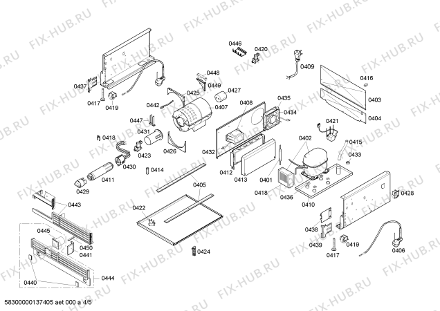 Схема №5 RW414260 с изображением Цокольная панель для холодильника Bosch 00669629