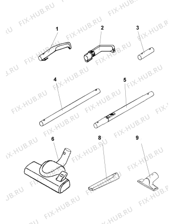 Взрыв-схема пылесоса Aeg VAMPYRETTE 574.0 - Схема узла Accessories