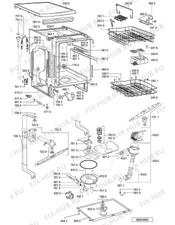 Схема №2 ADP 6515 IX с изображением Модуль (плата) управления для посудомойки Whirlpool 481221838714