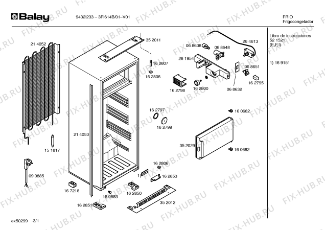 Схема №2 3FI614B с изображением Контейнер для конденсата для холодильной камеры Bosch 00264614