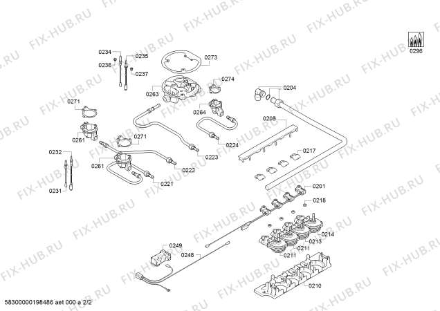 Взрыв-схема плиты (духовки) Bosch PCH6A5C90N MS 60F 3G+1mW BOSCH SV - Схема узла 02