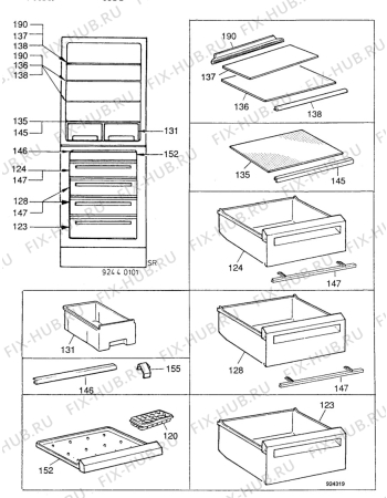 Взрыв-схема холодильника Arthurmartinelux AR3115B - Схема узла Accessories Refrigerator