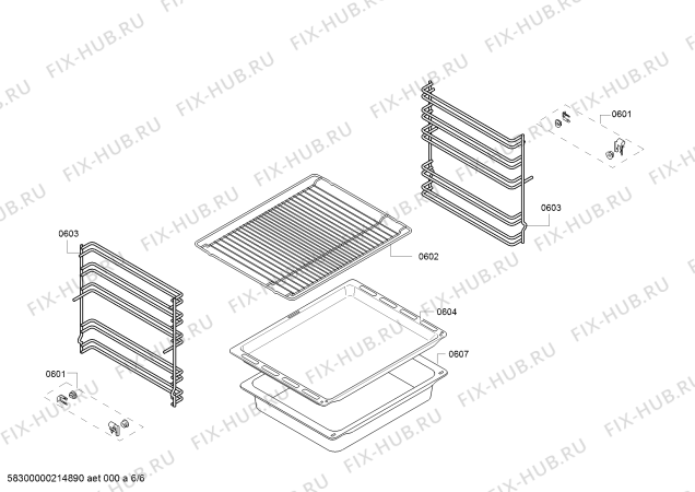Взрыв-схема плиты (духовки) Siemens HK9R30021 - Схема узла 06