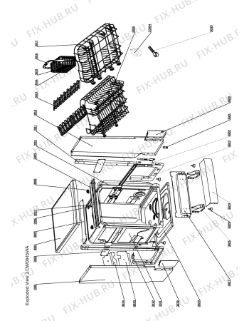 Схема №3 DW0845WA с изображением Холдер для электропосудомоечной машины Whirlpool 482000016575