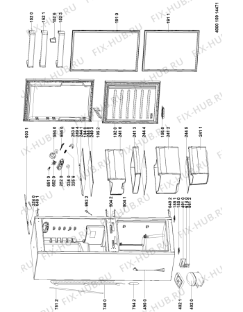 Схема №1 BCB 7030 F 60HZ с изображением Дверца для холодильника Whirlpool 481010886172