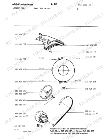 Схема №6 LAV2050 с изображением Запчасть Aeg 8996454241770