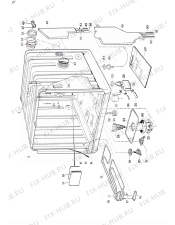 Взрыв-схема посудомоечной машины Electrolux BW296 - Схема узла W10 Housing A