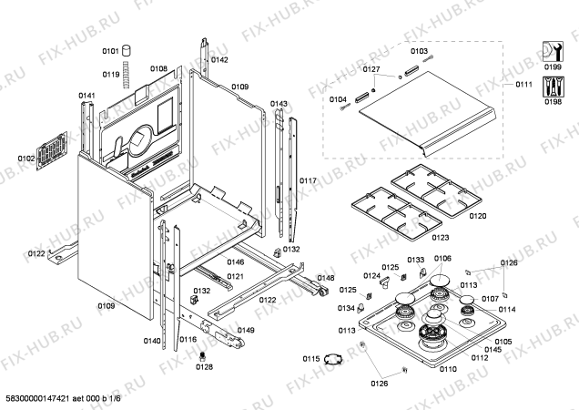 Схема №6 3CGX468BT с изображением Панель управления для духового шкафа Bosch 00700078