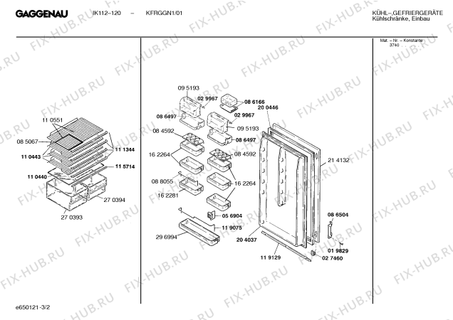 Схема №3 KFRGGN1 IK112-120 с изображением Внешняя дверь для холодильника Bosch 00214132