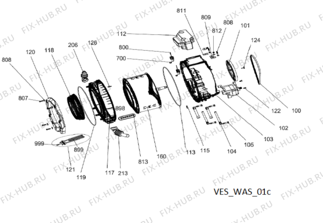 Схема №7 LOS 7011 с изображением Рамка для стиральной машины Whirlpool 482000097700