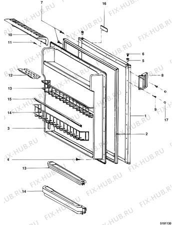 Взрыв-схема холодильника Whirlpool CM150CURTISS (F014105) - Схема узла