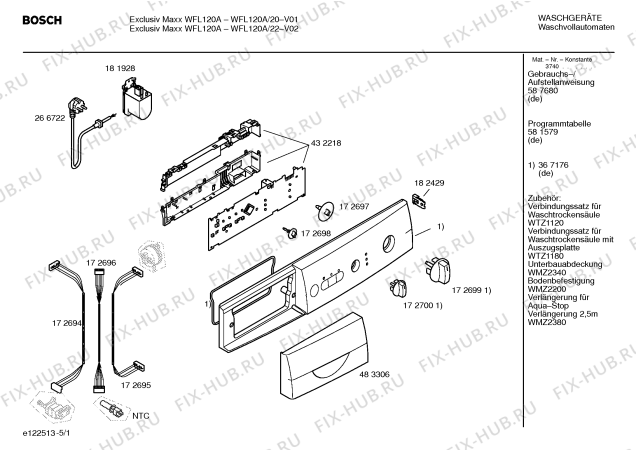 Схема №4 WFL120A Exlusiv Maxx WFL 120A с изображением Панель управления для стиральной машины Bosch 00367176